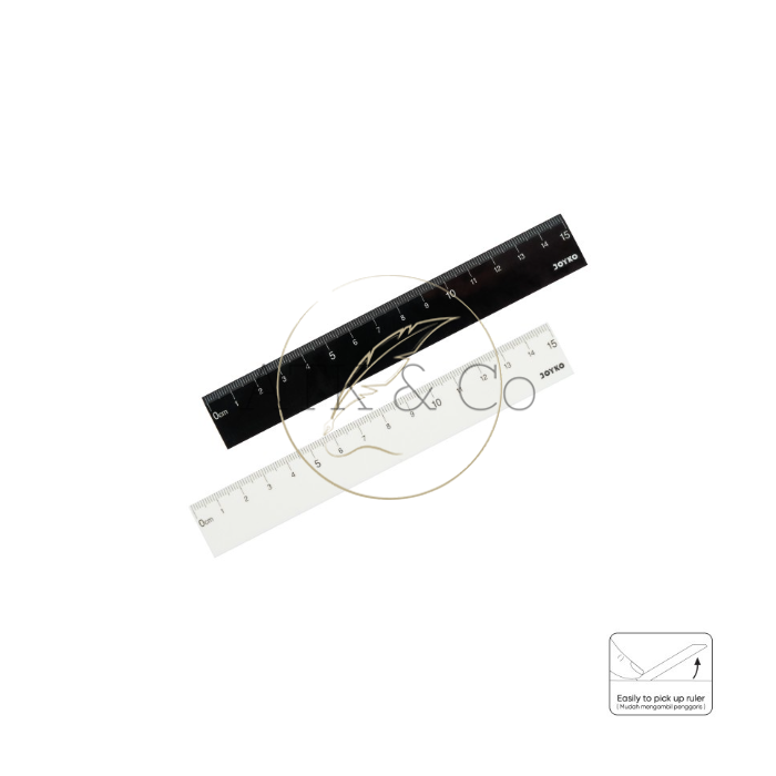 Gambar Penggaris Akrilik 15cm Joyko RL-302 - Acrylic Ruler 15 cm - Black dari ATK & Co Kota Bandung Tokopedia
