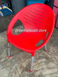 kursi santai teras kafe cafe kantin makan / kursi malas plastik warna