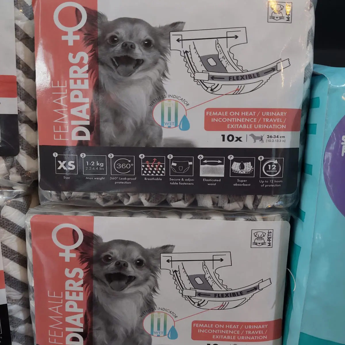 Dog Diapers Female M-PETS Popok Anjing Betina XS 26-34cm | Pampers