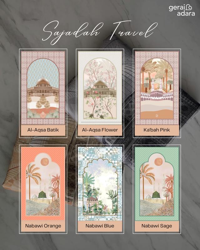 Sajadah Travel Printing Motif Masjid Al-Aqsa Gerai Adara 6