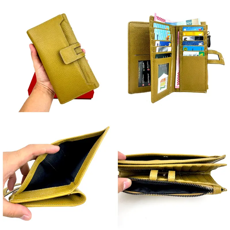 Dompet Kulit Wanita Model Resleting Bahan Kulit Sapi Asli Garut Z-092 5