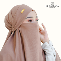 Gambar El Zahrana Hijab Zahwa Jumbo El Zahrana Khimar Syari Set Cadar Cringkle Airflow Bahan Premium Adem Tebal Cocok untuk Umroh Haji dan Sehari-hari - Putih dari El Zahrana Kab. Gresik 5 Tokopedia