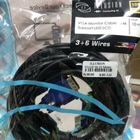 Gambar Kabel VGA to VGA (3+6) 10 meter 10mtr VGA monitor cable for LCD LED - 10 meter dari Click & Go Tokopedia Kota Bandung 3 Tokopedia