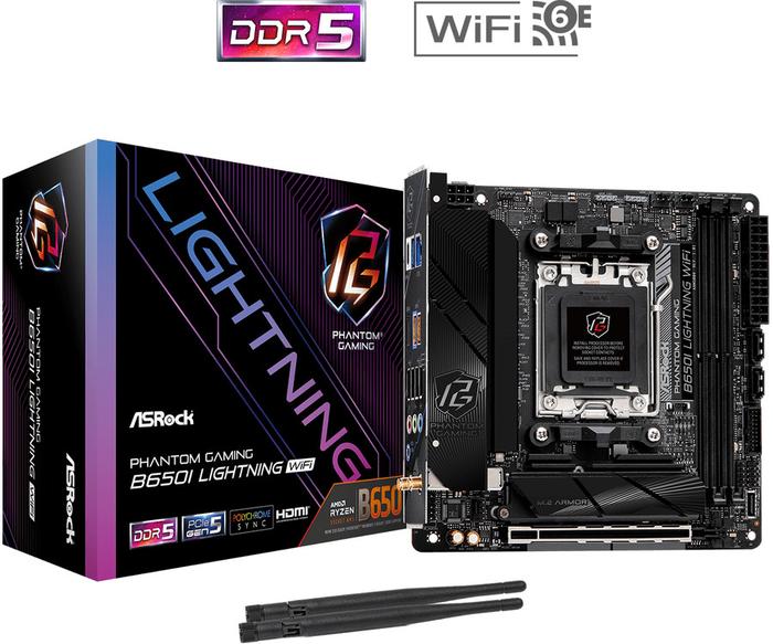 Gambar ASROCK PHANTOM GAMING B650i LIGHTNING WIFI (Socket AM5) dari Toko Expert Komputer Kota Administrasi Jakarta Pusat Tokopedia