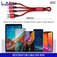 Gambar Keychain USB 3in1 Charger Cable Kabel Cas Handphone Gantungan Kunci - Hitam dari Brainbox Car and Home Kota Batam 2 Tokopedia