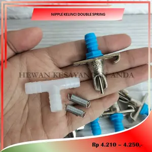 Nipple Kelinci Double Spring Alat Minum Otomatis Kelinci Marmut