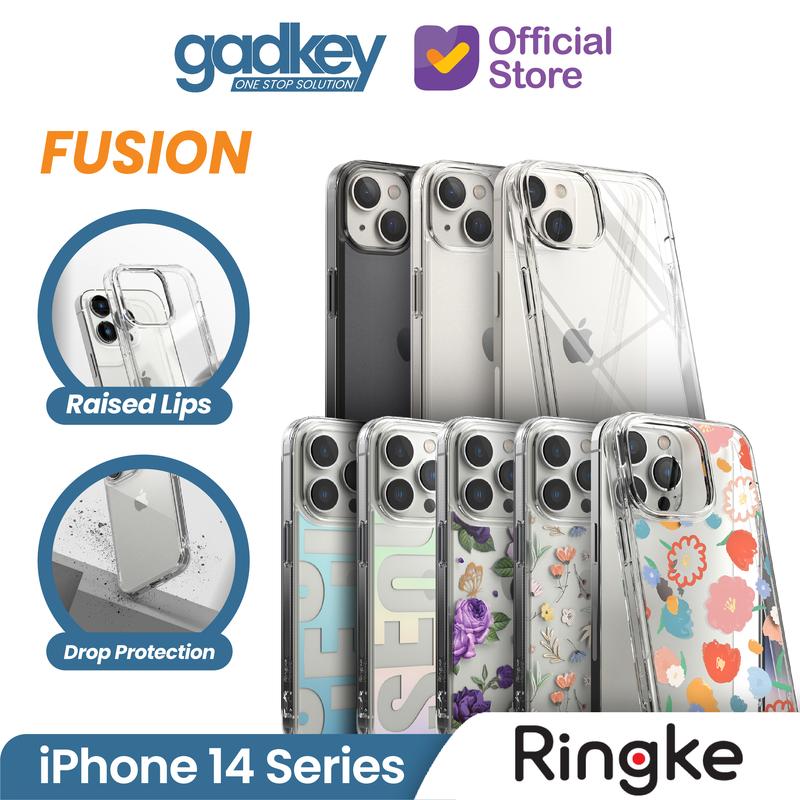 Case iPhone 14 Pro Max Plus Ringke Fusion Clear Soft Hybrid Casing 0