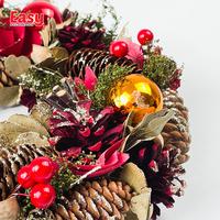 Gambar Krans Natal Hiasan Natal, Wreath Natural Pine D29 cm dari Easy Decoration Kota Tangerang 3 Tokopedia