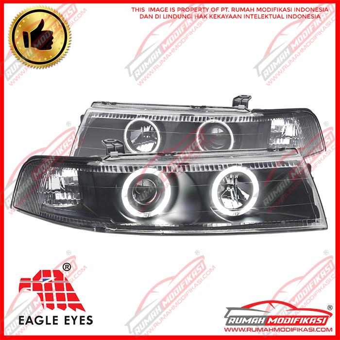 HEADLAMP - MITSUBISHI LANCER 2001-2003 - ANGLE EYES BLACK