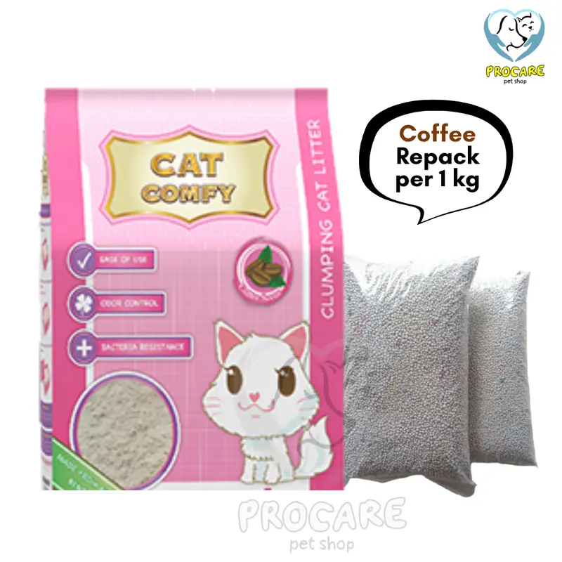 Pasir Kucing Gumpal Wangi Murah 1 kg repack Bentonite Cat Litter A1 2