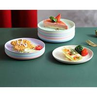 Gambar PM1 Piring Plastik Kecil Wheat Straw Plate 1 Set Isi 4 Jerami dari anabelle.shop Kota Surabaya 5 Tokopedia