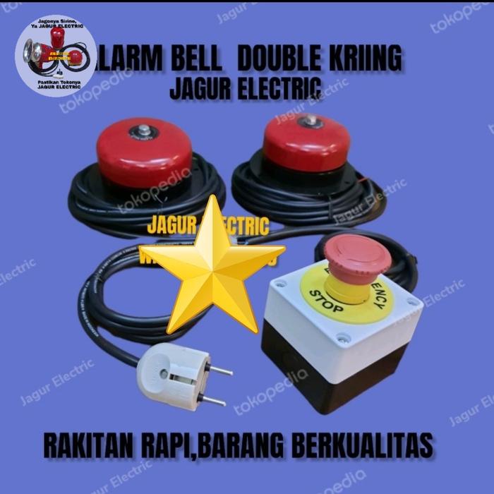 Gambar ALARM DARURAT DOUBLE BELL/ALARM BAHAYA DOUBLE BELL + TOMBOL dari Jagur Electric Kota Administrasi Jakarta Barat Tokopedia