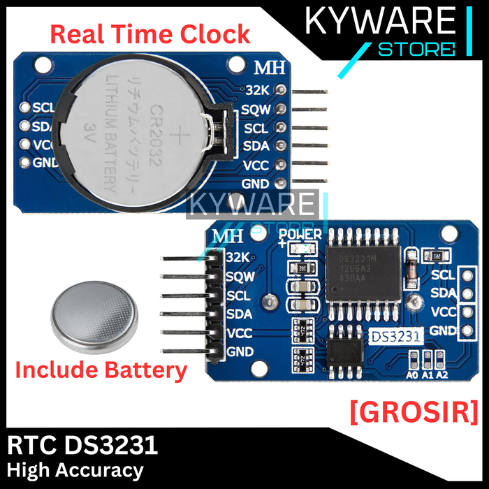 Modul Clock Jual RTC DS3231 Real Time Clock Precision Modul Jam Waktu I2C + Battery ...