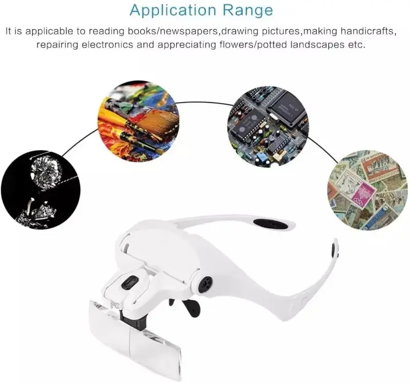 Ezren EZ-0627 Kacamata Pembesar Reparasi Jam 5x Magnifier 2 LED 1