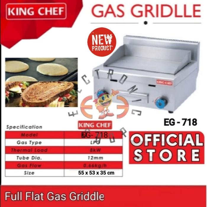 Gambar King Chef Gas Griddle Eg 718 - Full Flat Gas Griddle - Garansi Resmi dari E Three Shop Kota Administrasi Jakarta Utara Tokopedia