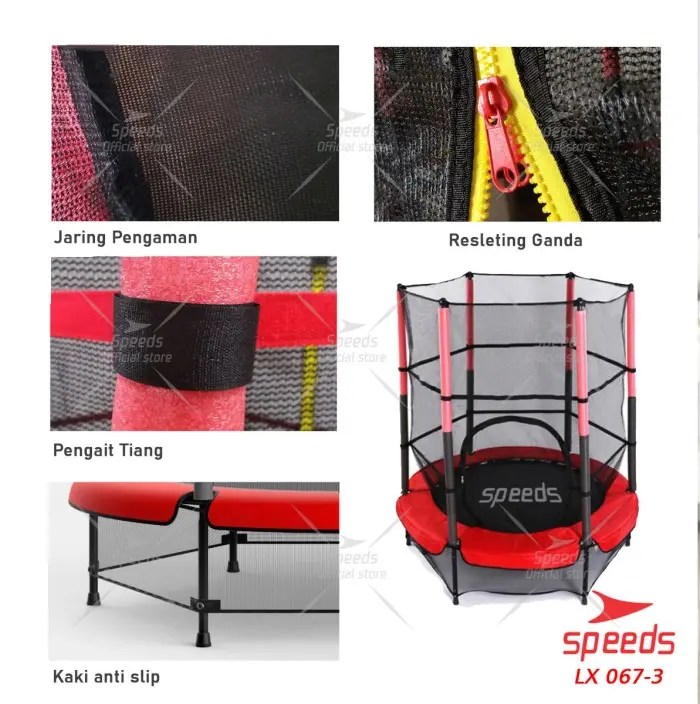 SPEEDS Trampolin Mainan Anak Trampoline Lompat Olahraga 067-3 6