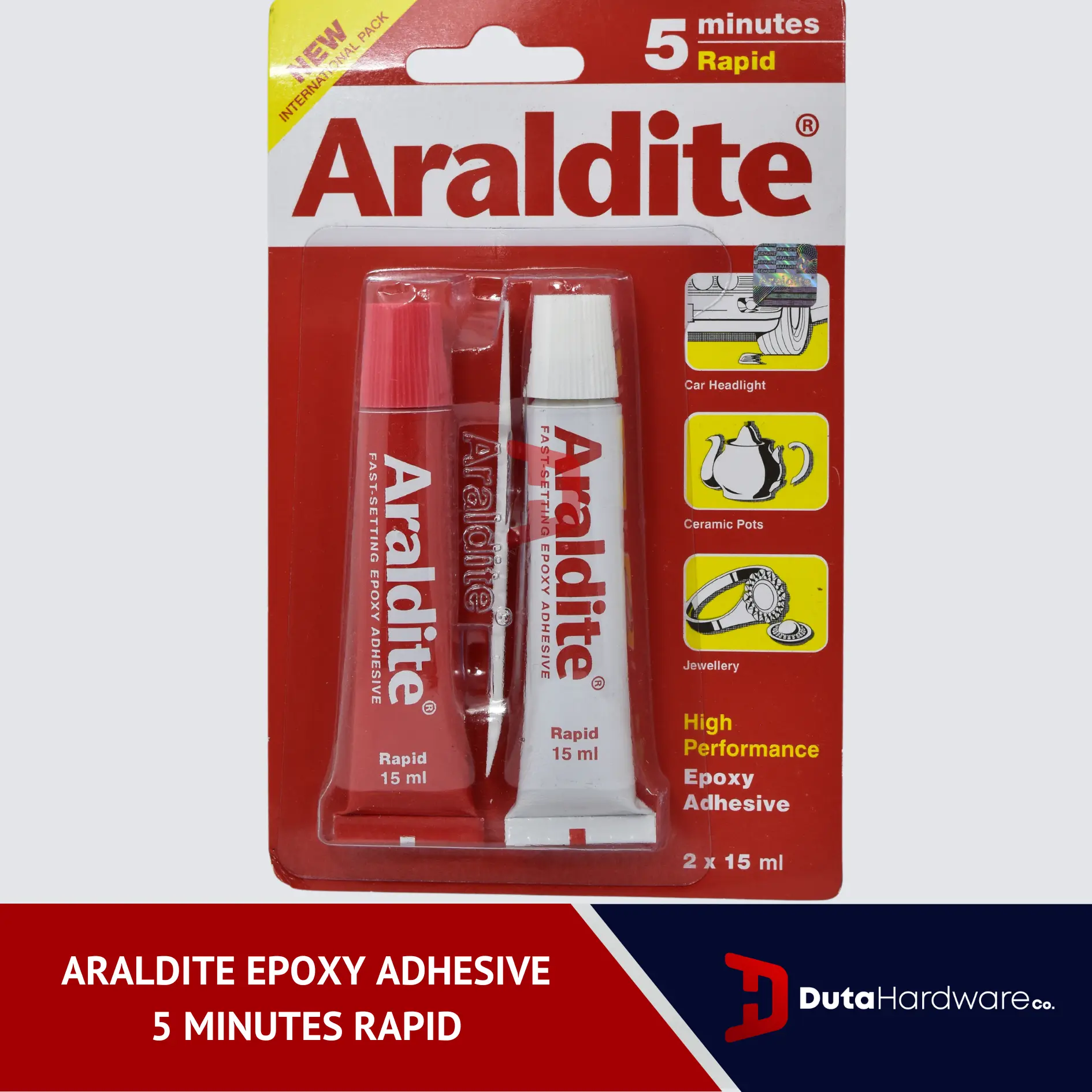 Araldite 5 Minute Merah Epoxy Adhesive