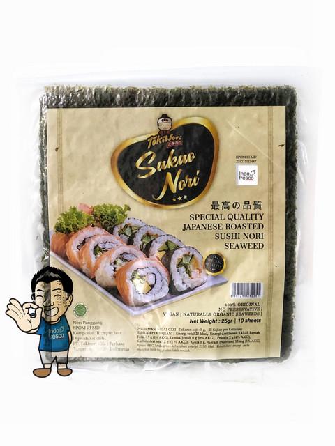 Gambar Sakao Sushi Nori Reguler- Roasted Seaweed- Rumput Laut 10 pc dari IndoFresco Kota Administrasi Jakarta Barat Tokopedia