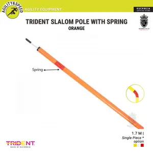 Trident Slalom Pole with Spring - Orange
