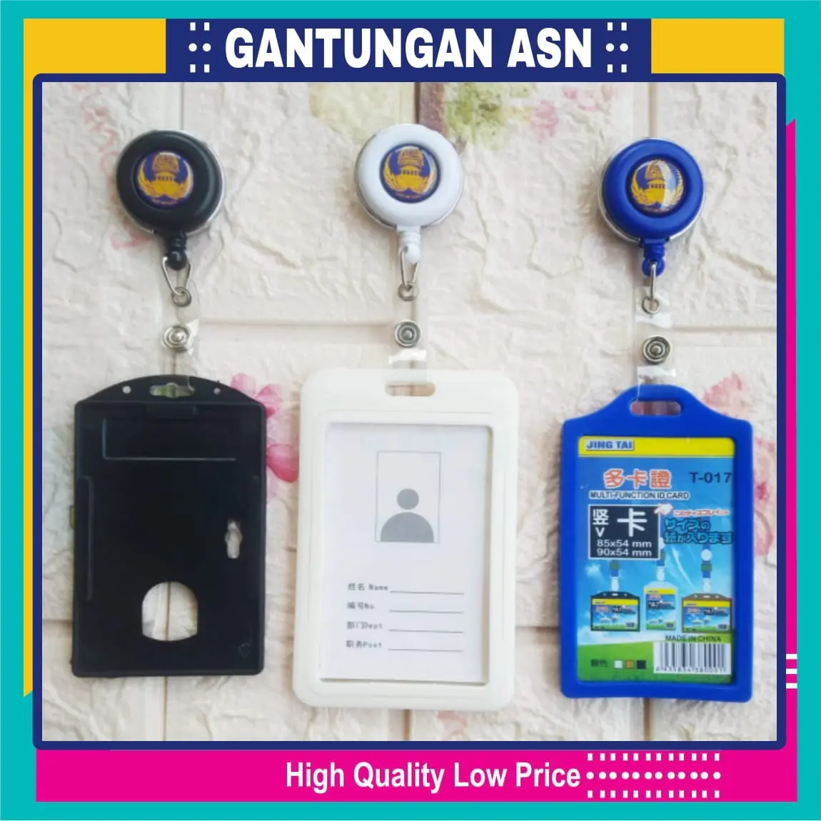 GANTUNGAN YOYO ID CARD ASN (APARATUR SIPIL NEGARA) + CARD HOLDER
