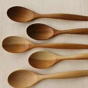 Sendok Kayu Premium lapis Bee Wax / Sendok Kayu Khusus Minum Madu