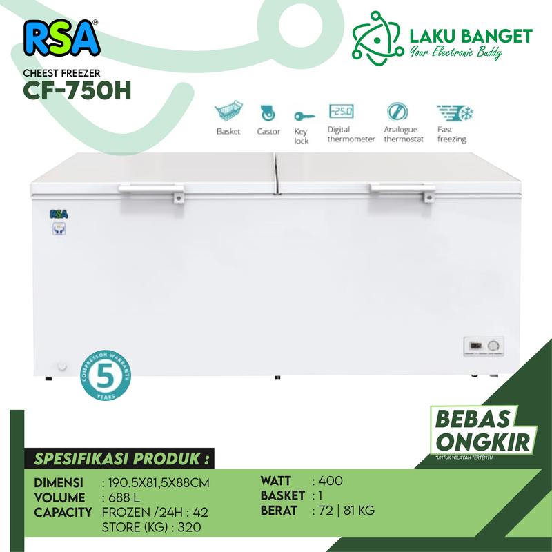 Chest Freezer RSA CF-750H Garansi Resmi / RSA CF750H / RSA CF 750H ...