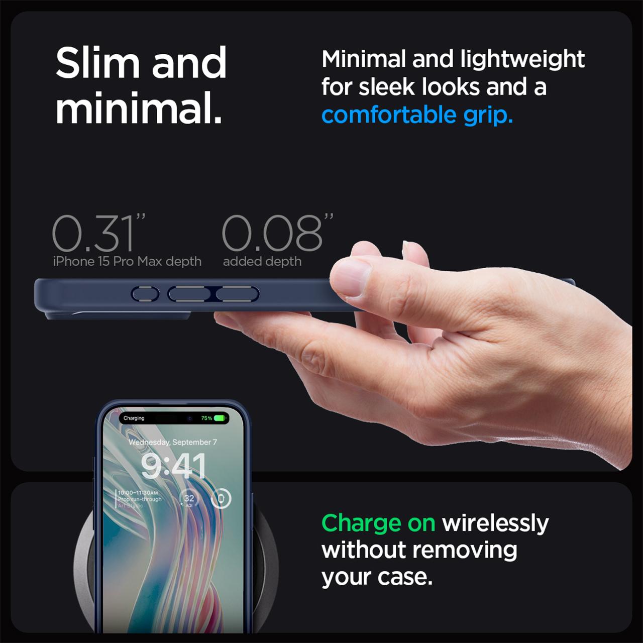 Spigen iPhone 15 Pro Max Case Ultra Hybrid - Mute Beige ACS06571