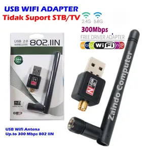 USB WIFI 2.0 WIRELESS 300MBPS 802.IIN / USB WIFI 300MBPS ANTENA PENDEK