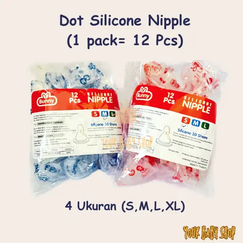 [YBS] Lusty Bunny Dot Silicone Nipple Karet Basic Bulat Standard Neck