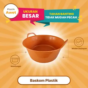 Baskom Plastik Besar Jumbo Serbaguna Kuping Anti Pecah 5 Liter Bak Air