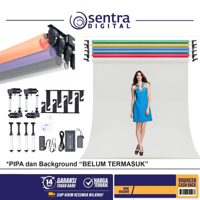Gambar Volken Expander Roll Background Wireless Electric CN-4REO 4 Bar dari Sentra Digital Kota Surabaya Tokopedia