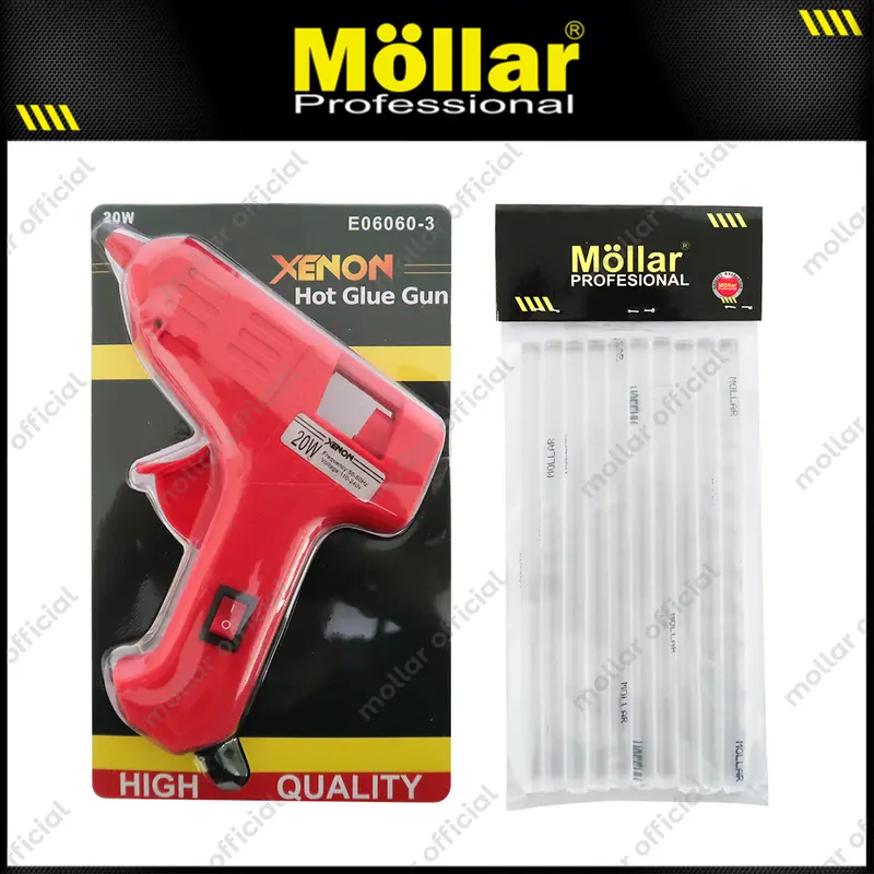 [PAKET] XENON Alat Lem Tembak 20 Watt Kecil & 10 Pcs Refill Glue Gun 0