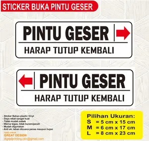 STIKER BUKA PINTU GESER /  BUKA PINTU GESER  HARAP TUTUP KEMBALI