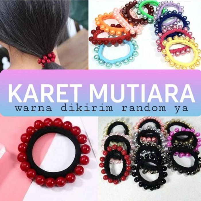 Gambar Karet Rambut Mutiara dari charlotte bowtique Kota Administrasi Jakarta Barat Tokopedia