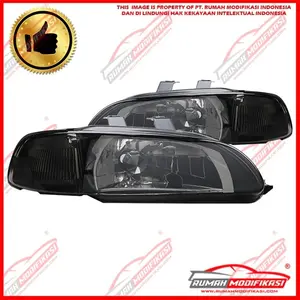 HEADLAMP - HONDA CIVIC ESTILO 1992-1995 - SMOKE - ONE PIECE