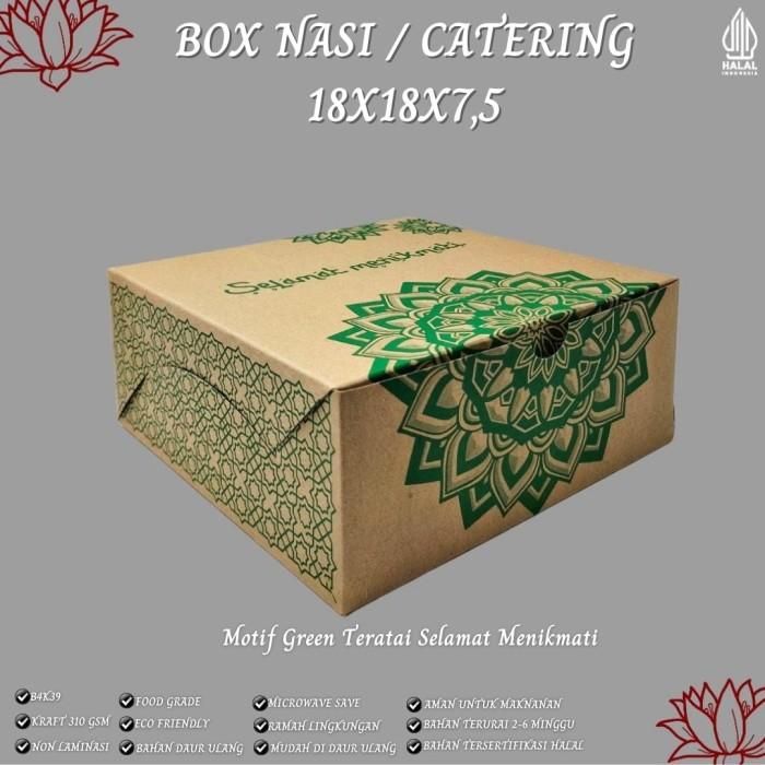 Dus Nasi Kotak 18X18 Box Nasi 18x18 Kardus Catering (B4K39)