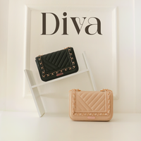 Gambar Alivelovearts Diva Korean Two Ways Sling Bags - Black dari Alivelovearts Kota Administrasi Jakarta Utara 1 Tokopedia