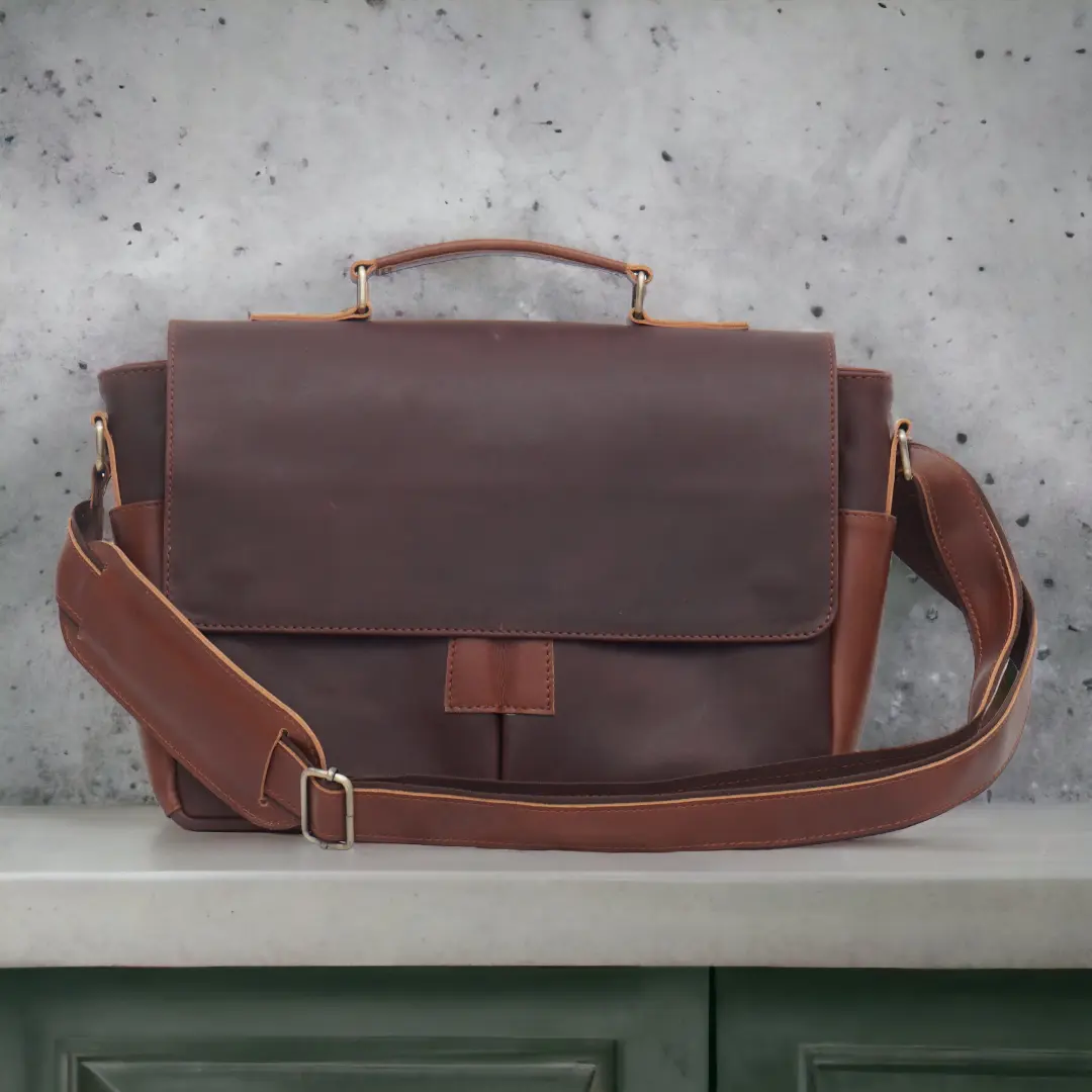 tas kerja pria postman leather bag