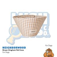 Gambar Neighborwood Brown Gingham Pet Cone - S dari Lush Pets Co. Kota Administrasi Jakarta Utara 1 Tokopedia