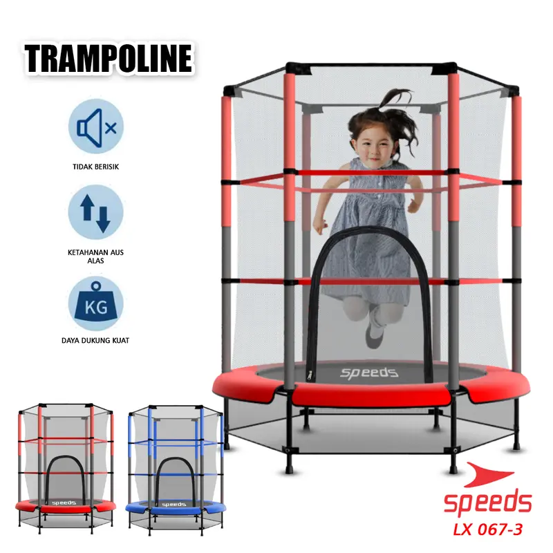 SPEEDS Trampolin Mainan Anak Trampoline Lompat Olahraga 067-3 0