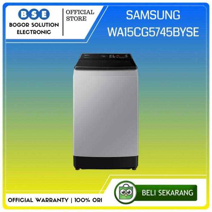 Gambar Mesin Cuci Samsung 15Kg Top Load WA15CG5745BYSE Ecobubble Inverter dari Bogor Solution Electronic Kota Bogor Tokopedia