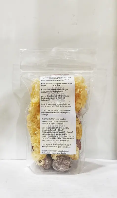 PEACH GUM COLLAGEN DESSERT PAKET LENGKAP/TAO JIAO KOLAGEN/GETAH PERSIK 1