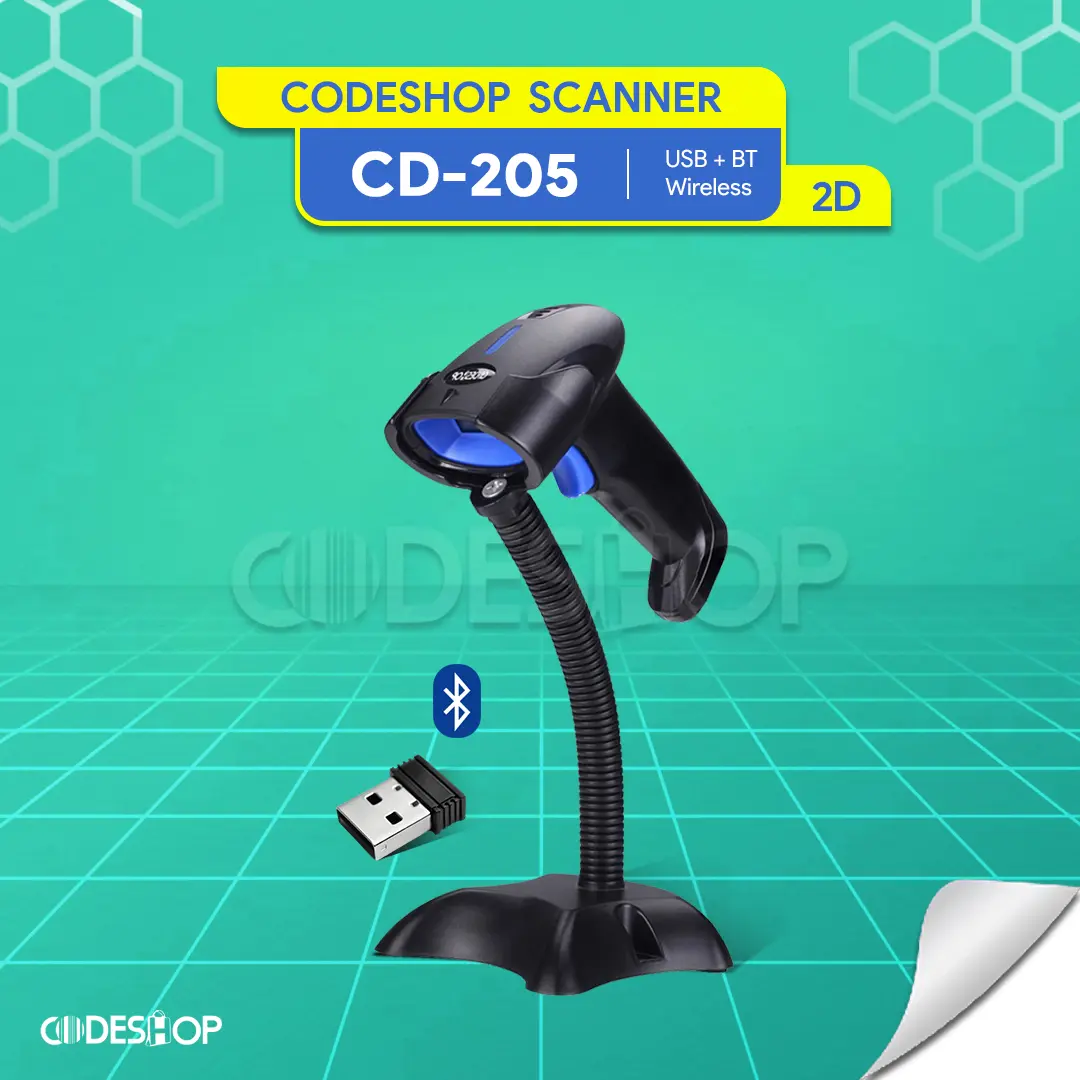 Barcode Scanner Codeshop CD-205 BT Imager Bluetooth Gun