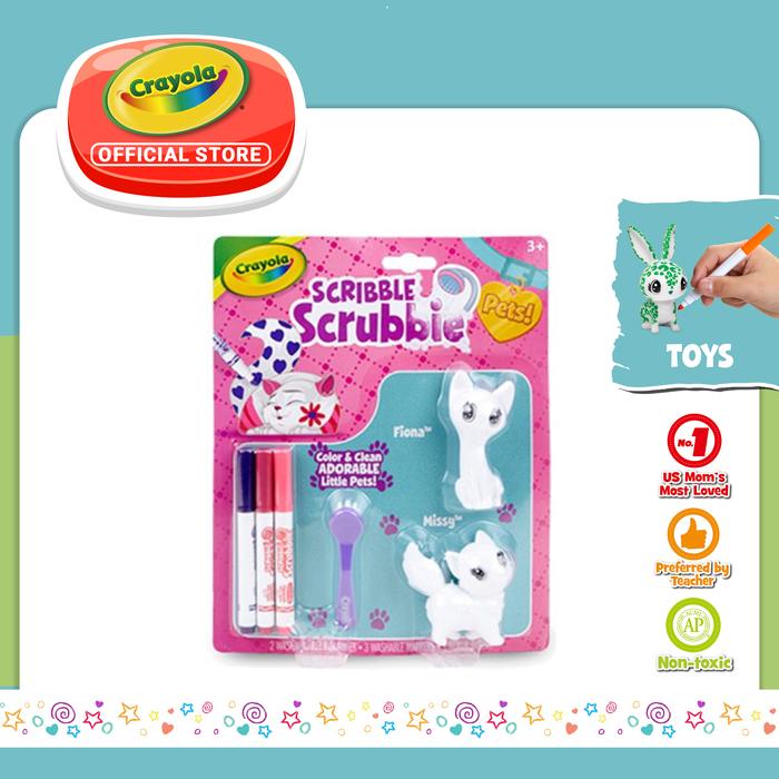 Gambar CRAYOLA Scribble Scrubbie Pets Refill Cats 6Pk Art Set dari Crayola Official Store Kota Tangerang Tokopedia