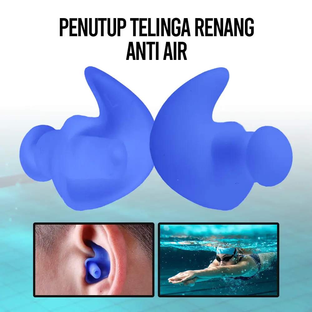 Penutup Telinga Earplug Renang Anti Air