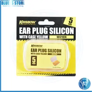 Krisbow Ear Plug Silicon Set 5 Pasang Pelindung Telinga Kuning