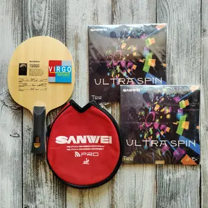 Paket Rakit (PARKIT) kayu bet pingpong Sanwei T5000 carbon