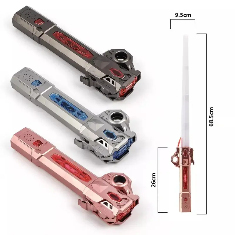 mainan pedang light saber nyala suara lightsaber bisa disambung LED 4