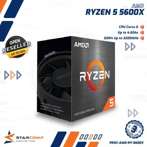 AMD Ryzen 5 5600X 6 cores 12 threads 3.7Ghz Up to 4.6Ghz AM4 Processor