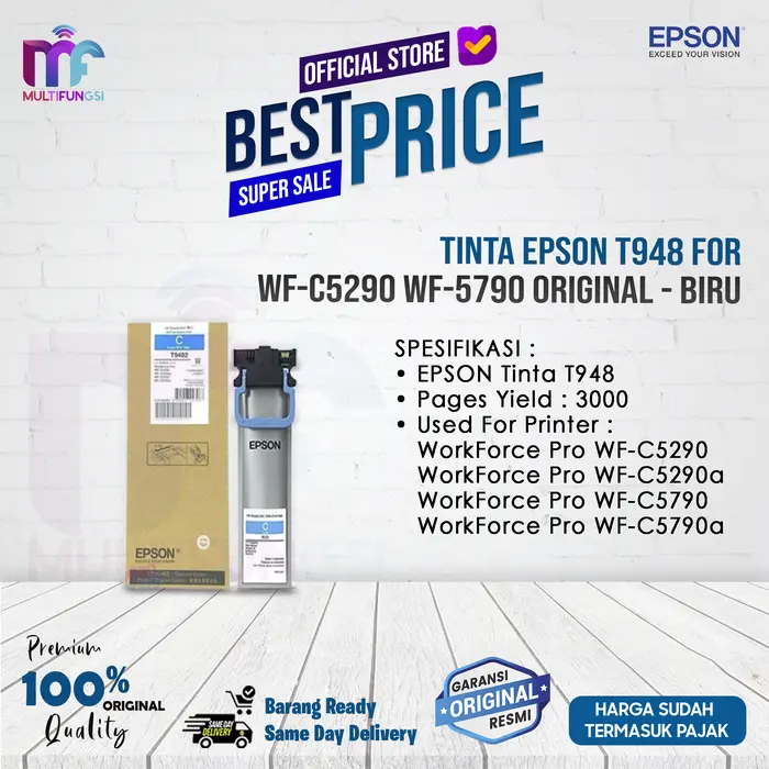 Gambar Tinta Epson T948 For WF-C5290 WF-5790 Original - Hitam - Hitam dari Multifungsi Online Kota Administrasi Jakarta Pusat 5 Tokopedia